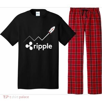 Ripple XRP To the Moon Crypto Rocket Chart Pajama Set
