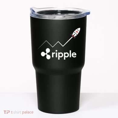 Ripple XRP To the Moon Crypto Rocket Chart Tumbler