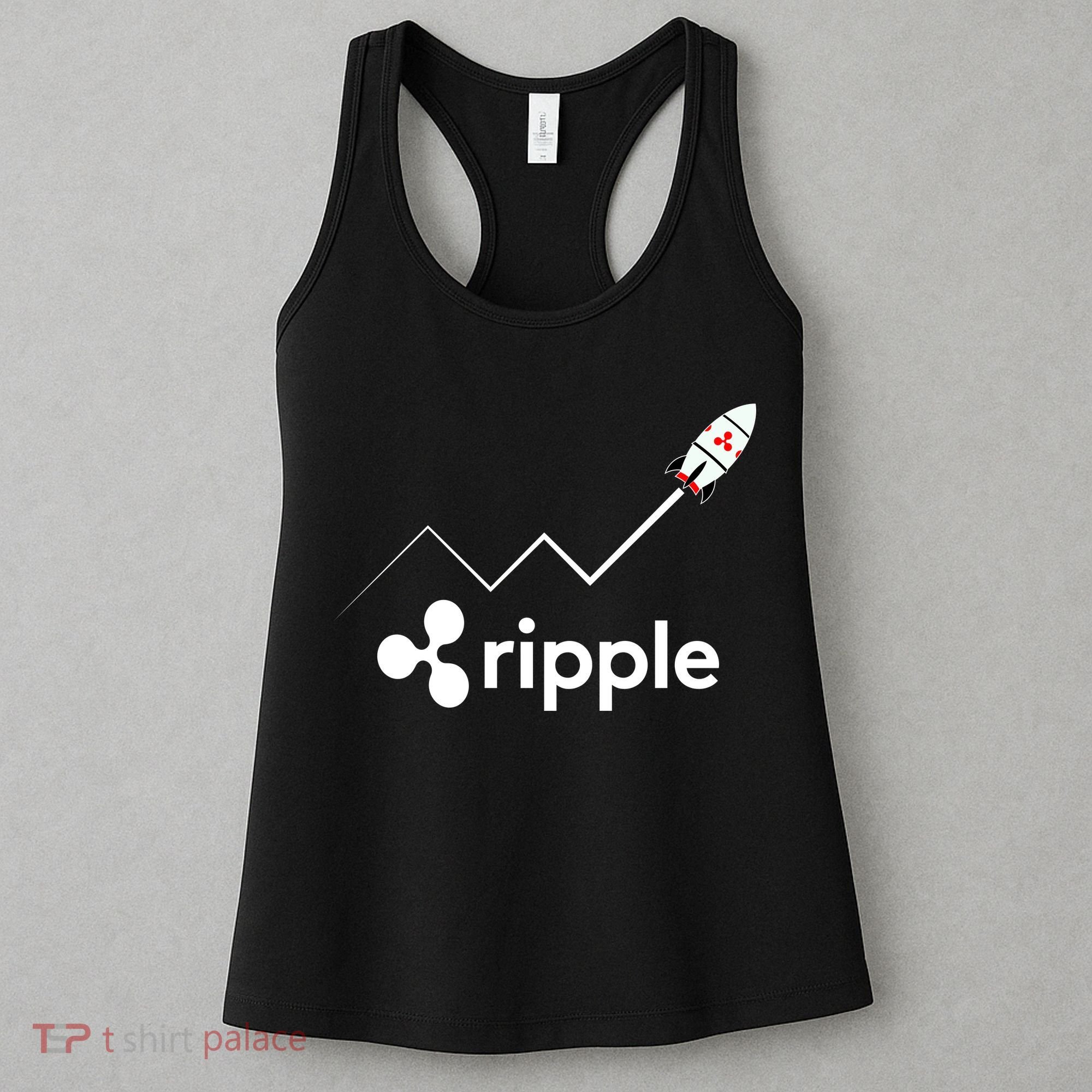 Ripple XRP To the Moon Crypto Rocket Chart Women's Tank Top