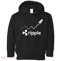 Ripple XRP To the Moon Crypto Rocket Chart Toddler Hoodie thumb 0