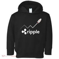 Ripple XRP To the Moon Crypto Rocket Chart Toddler Hoodie thumb 0