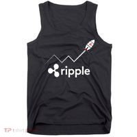 Ripple XRP To the Moon Crypto Rocket Chart Tank Top thumb 0