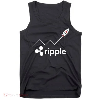 Ripple XRP To the Moon Crypto Rocket Chart Tank Top