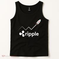 Ripple XRP To the Moon Crypto Rocket Chart Tank Top thumb 2