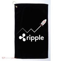 Ripple XRP To the Moon Crypto Rocket Chart Golf Towel thumb 0