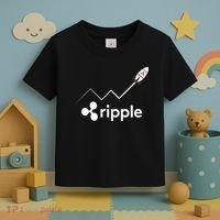 Ripple XRP To the Moon Crypto Rocket Chart Toddler T-Shirt thumb 3