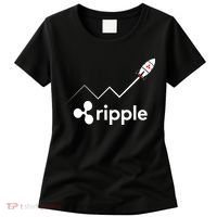 Ripple XRP To the Moon Crypto Rocket Chart Women's T-Shirt thumb 0