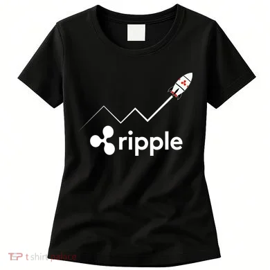 Ripple XRP To the Moon Crypto Rocket Chart Women's T-Shirt
