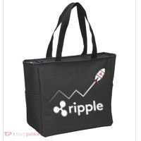 Ripple XRP To the Moon Crypto Rocket Chart Tote Bag thumb 2