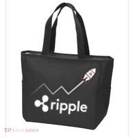 Ripple XRP To the Moon Crypto Rocket Chart Tote Bag thumb 3