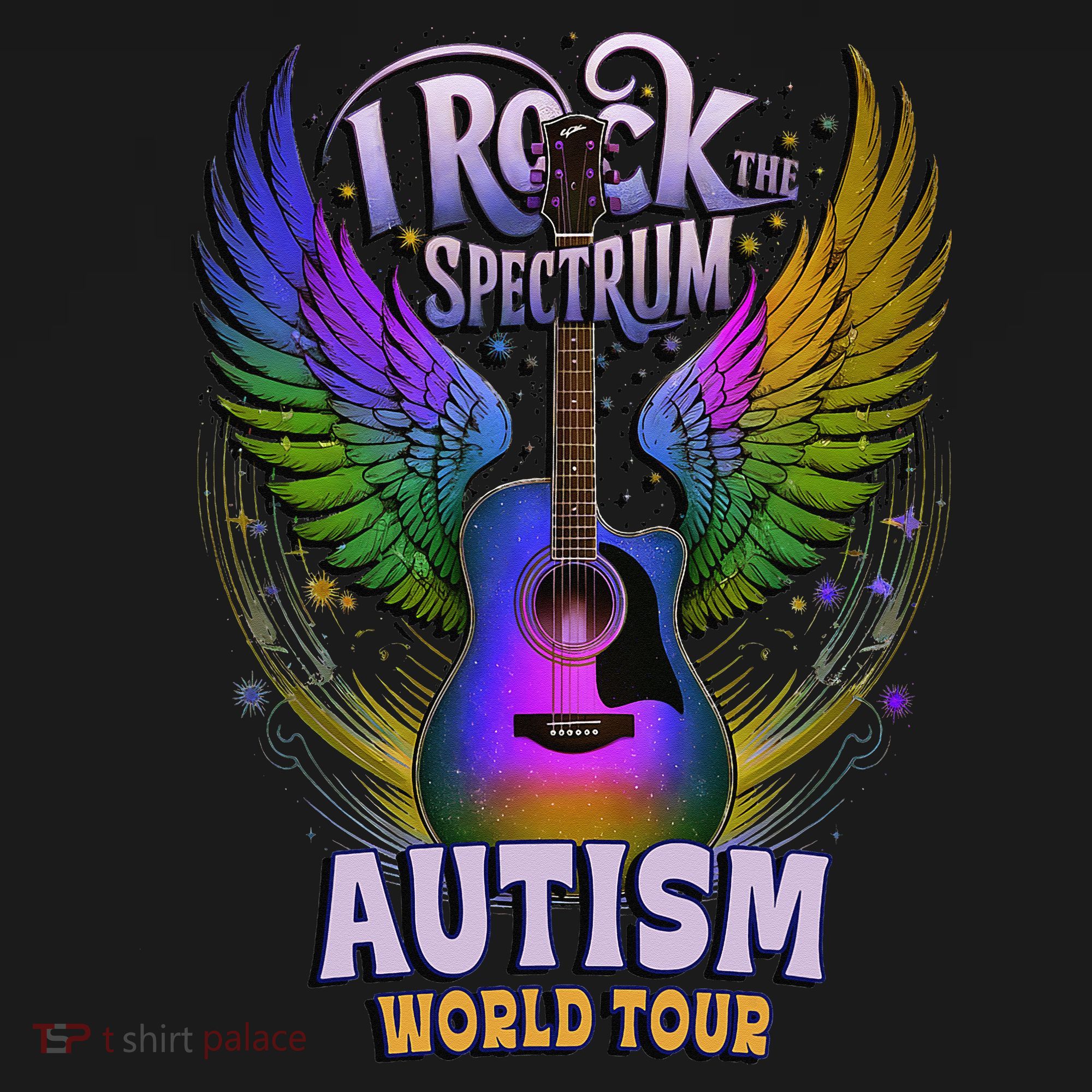 Rockstar I ROCK THE SPECTRUM Autism World Awareness Dad Bucket Hat