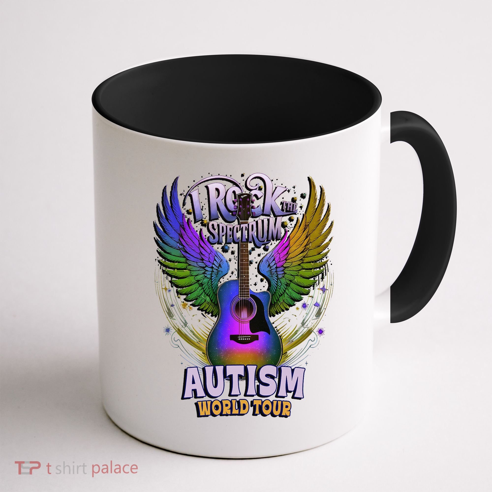 Rockstar I ROCK THE SPECTRUM Autism World Awareness Dad Coffee Mug