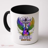 Rockstar I ROCK THE SPECTRUM Autism World Awareness Dad Coffee Mug thumb 0