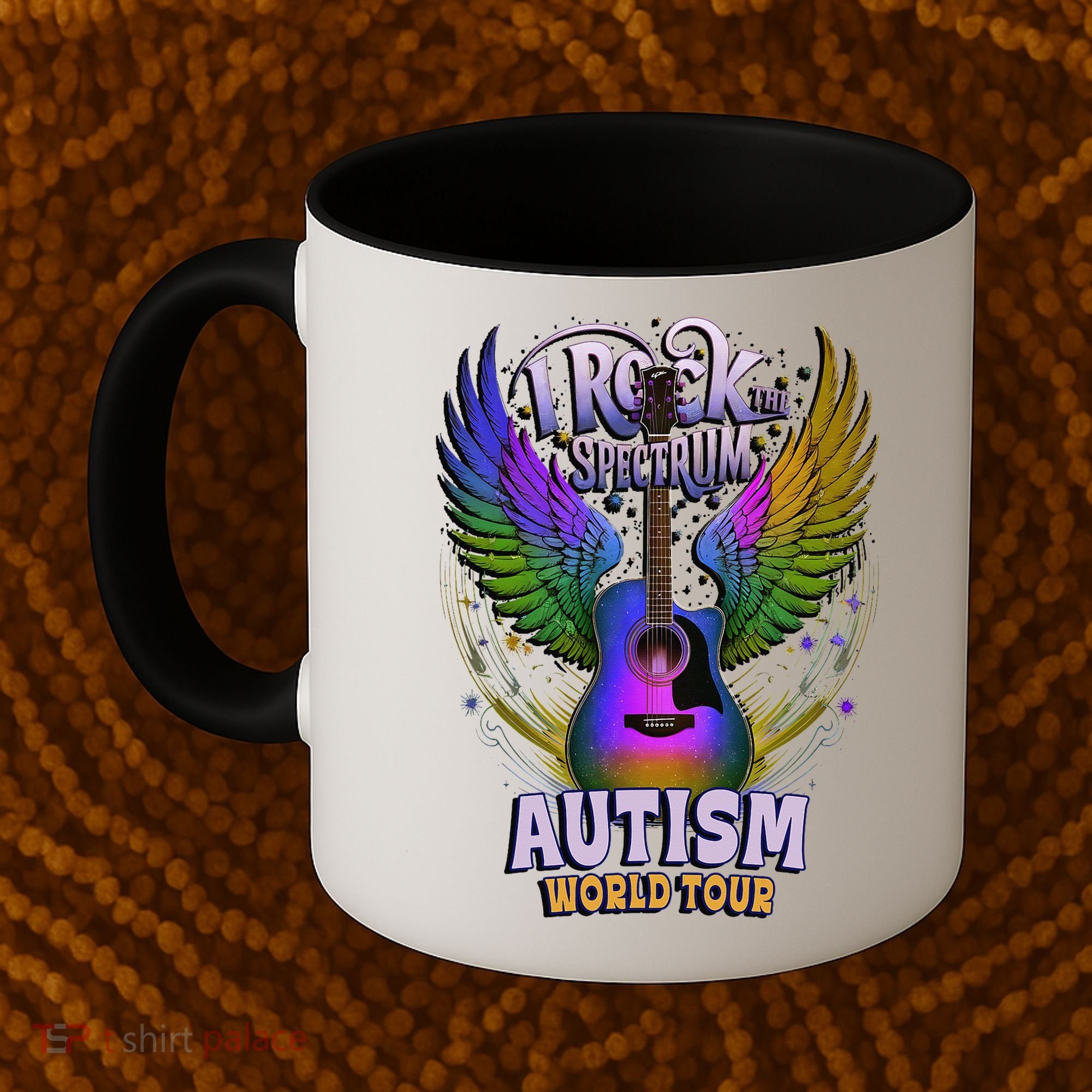Rockstar I ROCK THE SPECTRUM Autism World Awareness Dad Coffee Mug