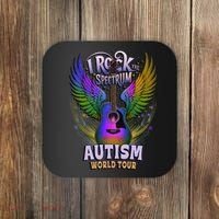 Rockstar I ROCK THE SPECTRUM Autism World Awareness Dad Coaster thumb 0