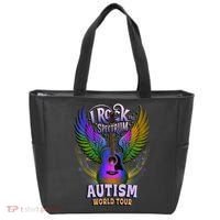 Rockstar I ROCK THE SPECTRUM Autism World Awareness Dad Tote Bag thumb 0