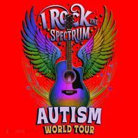 Rockstar I ROCK THE SPECTRUM Autism World Awareness Dad Santa Hat thumb 1
