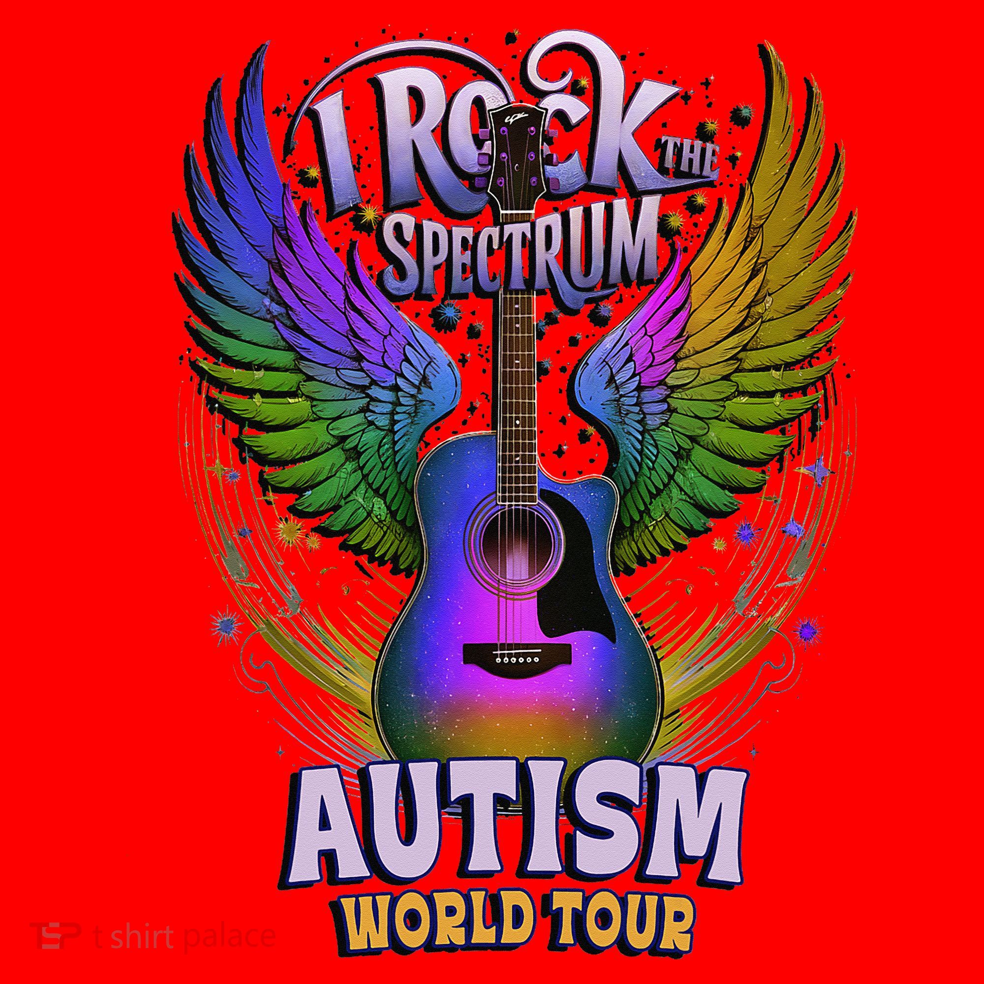 Rockstar I ROCK THE SPECTRUM Autism World Awareness Dad Santa Hat