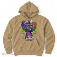 Rockstar I ROCK THE SPECTRUM Autism World Awareness Dad Hoodie thumb 0