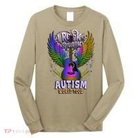 Rockstar I ROCK THE SPECTRUM Autism World Awareness Dad Long Sleeve Shirt thumb 0