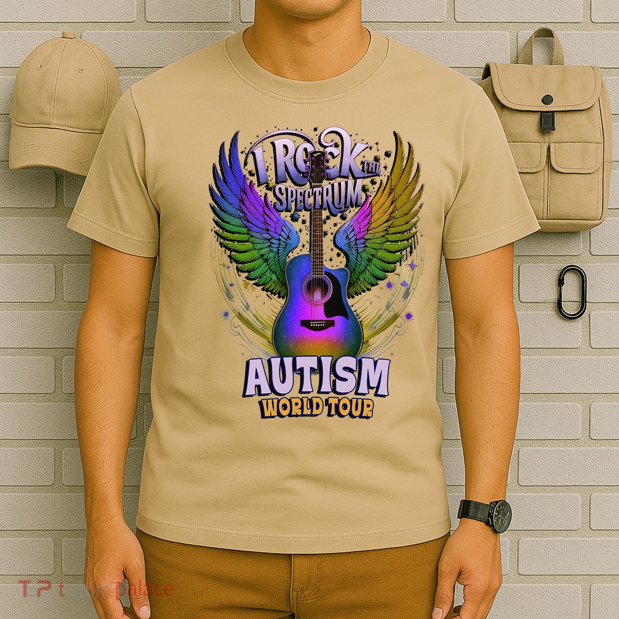 Rockstar I ROCK THE SPECTRUM Autism World Awareness Dad T-Shirt
