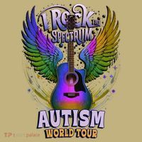 Rockstar I ROCK THE SPECTRUM Autism World Awareness Dad T-Shirt thumb 7