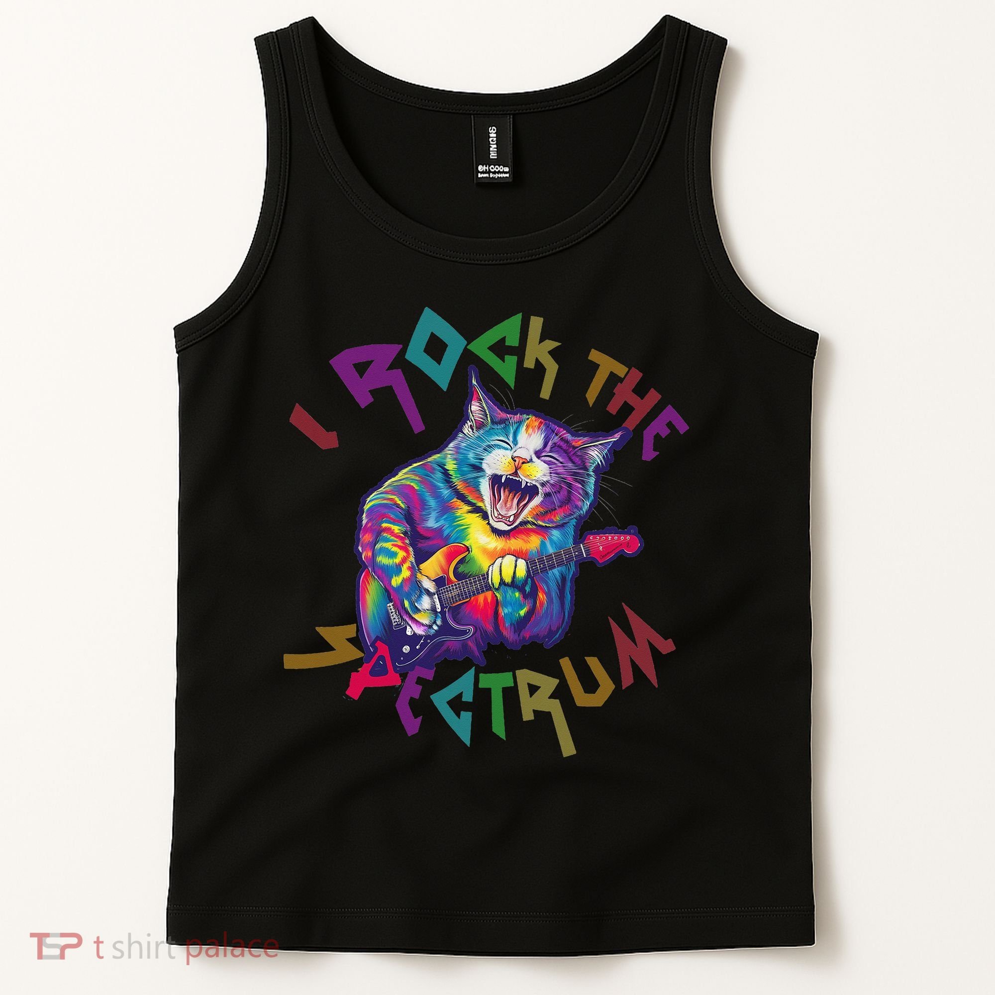 Rockin I ROCK THE SPECTRUM Autism Awareness Different Tune Tank Top