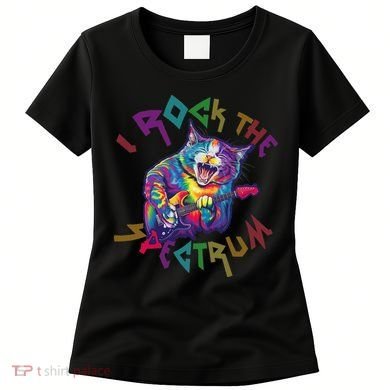 Rockin I ROCK THE SPECTRUM Autism Awareness Different Tune Women's T-Shirt