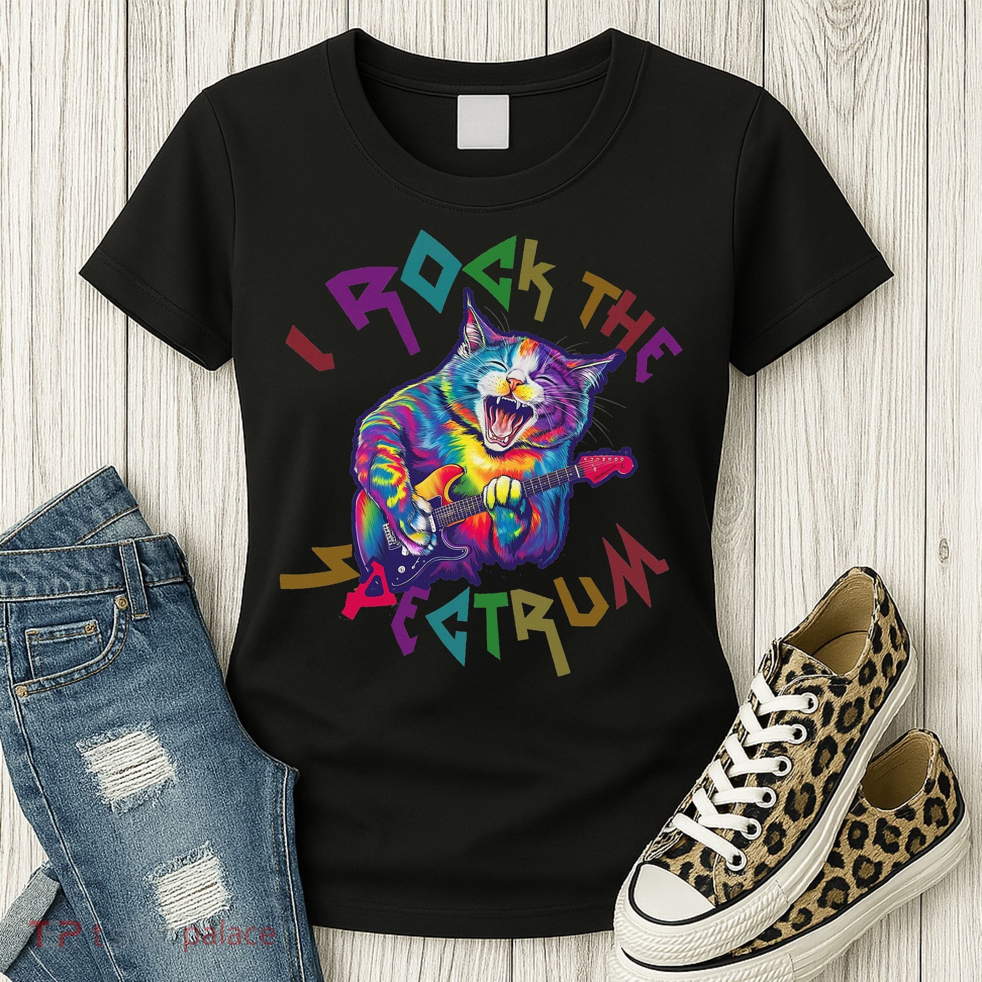 Rockin I ROCK THE SPECTRUM Autism Awareness Different Tune Women's T-Shirt