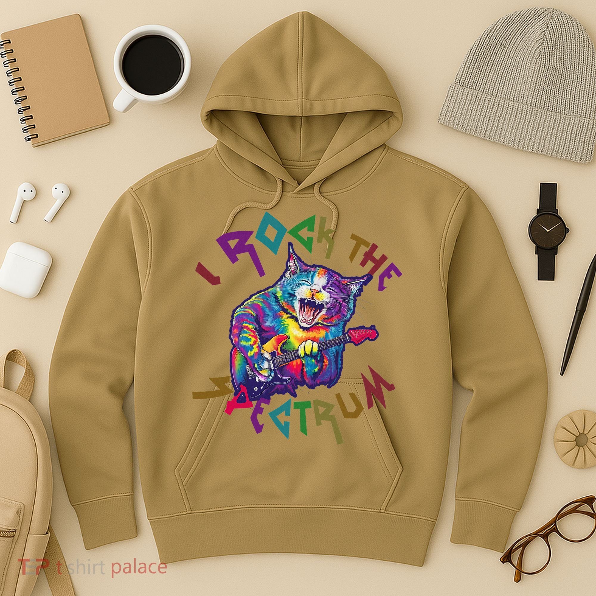 Rockin I ROCK THE SPECTRUM Autism Awareness Different Tune Hoodie