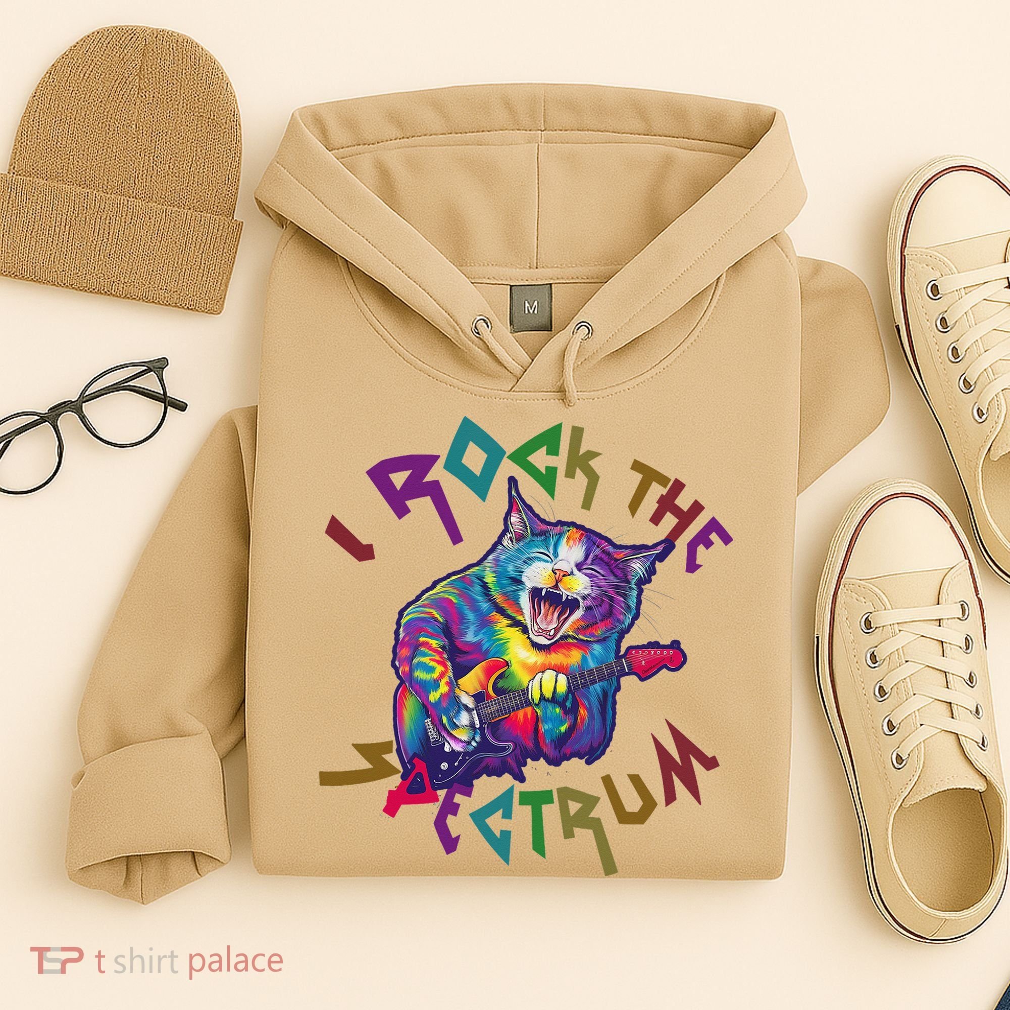 Rockin I ROCK THE SPECTRUM Autism Awareness Different Tune Hoodie