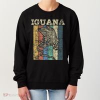 Retro Iguana Reptile Lover Herpetology Herpetologist Women's Sweatshirt thumb 0