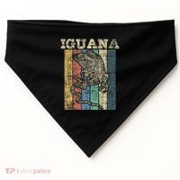Retro Iguana Reptile Lover Herpetology Herpetologist USA-Made Doggie Bandana thumb 0