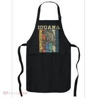 Retro Iguana Reptile Lover Herpetology Herpetologist Apron thumb 0