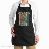 Retro Iguana Reptile Lover Herpetology Herpetologist Apron thumb 2