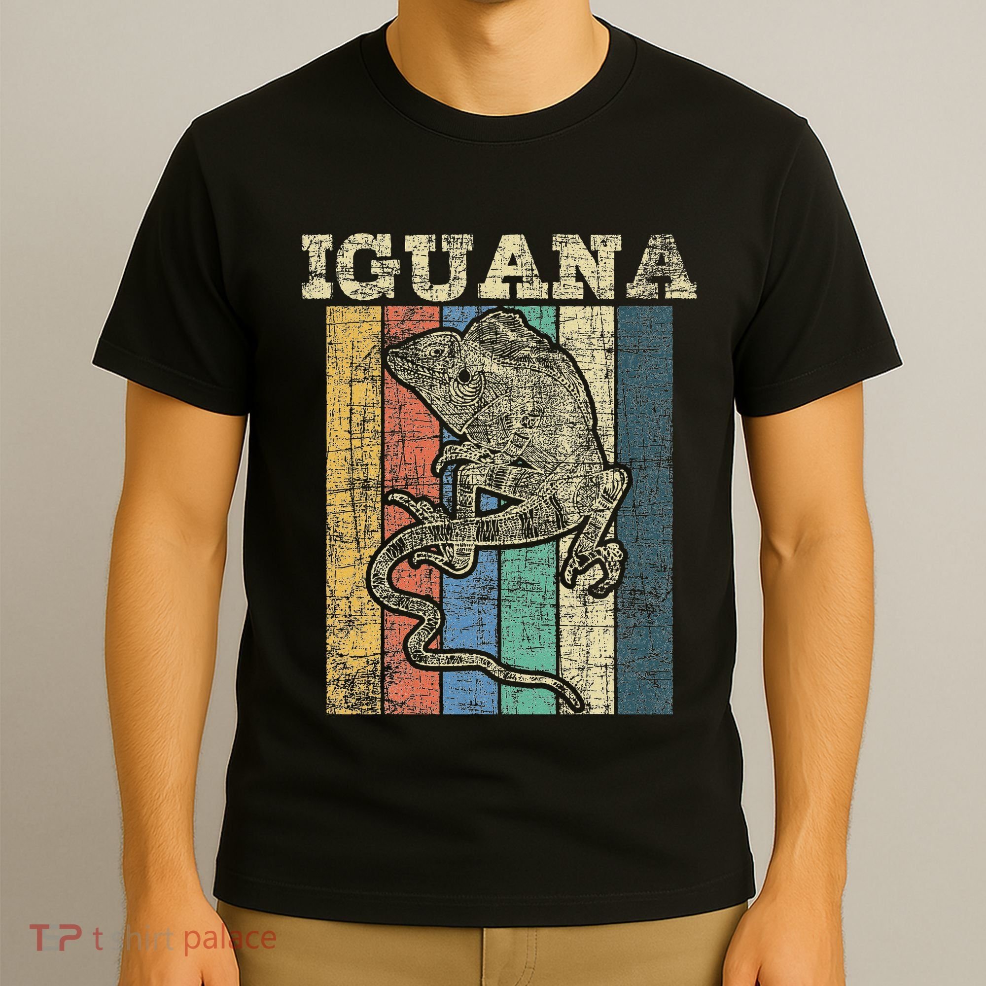 Retro Iguana Reptile Lover Herpetology Herpetologist T-Shirt