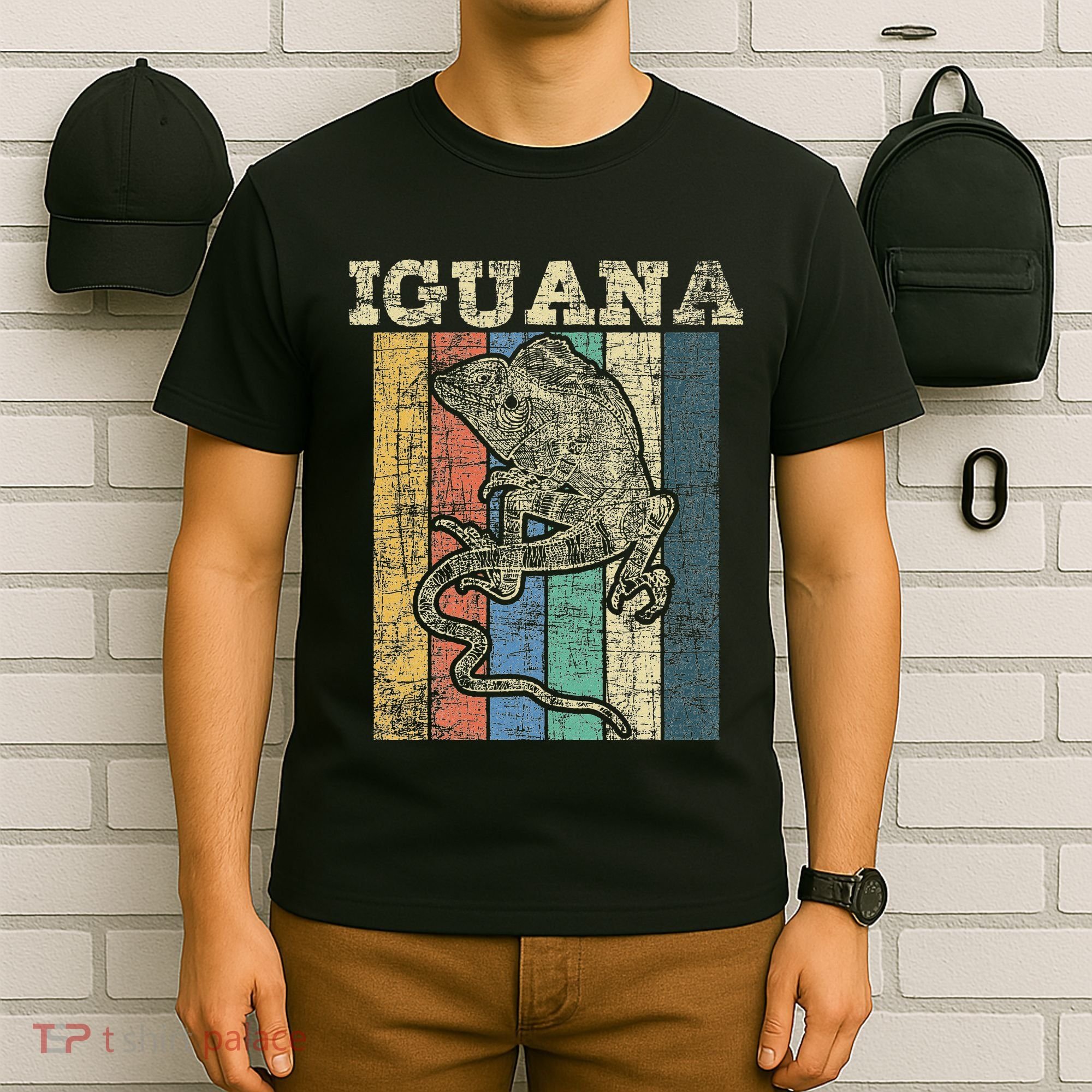 Retro Iguana Reptile Lover Herpetology Herpetologist T-Shirt
