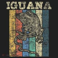 Retro Iguana Reptile Lover Herpetology Herpetologist Beanie thumb 2