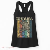 Retro Iguana Reptile Lover Herpetology Herpetologist Women's Tank Top thumb 0