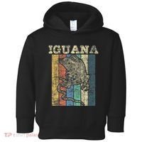 Retro Iguana Reptile Lover Herpetology Herpetologist Toddler Hoodie thumb 0