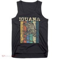 Retro Iguana Reptile Lover Herpetology Herpetologist Tank Top thumb 0