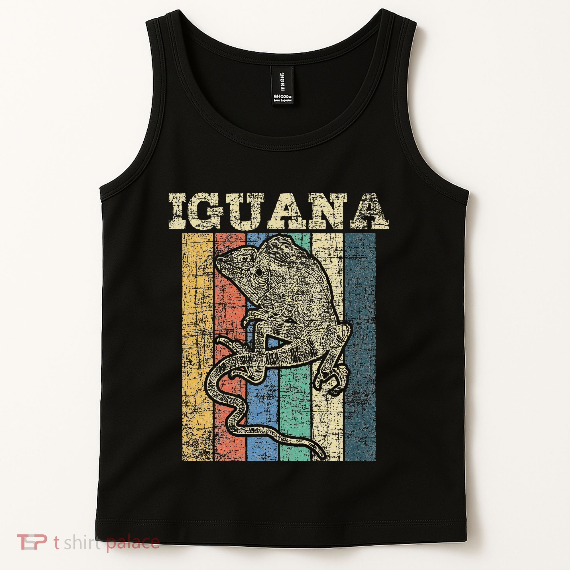 Retro Iguana Reptile Lover Herpetology Herpetologist Tank Top