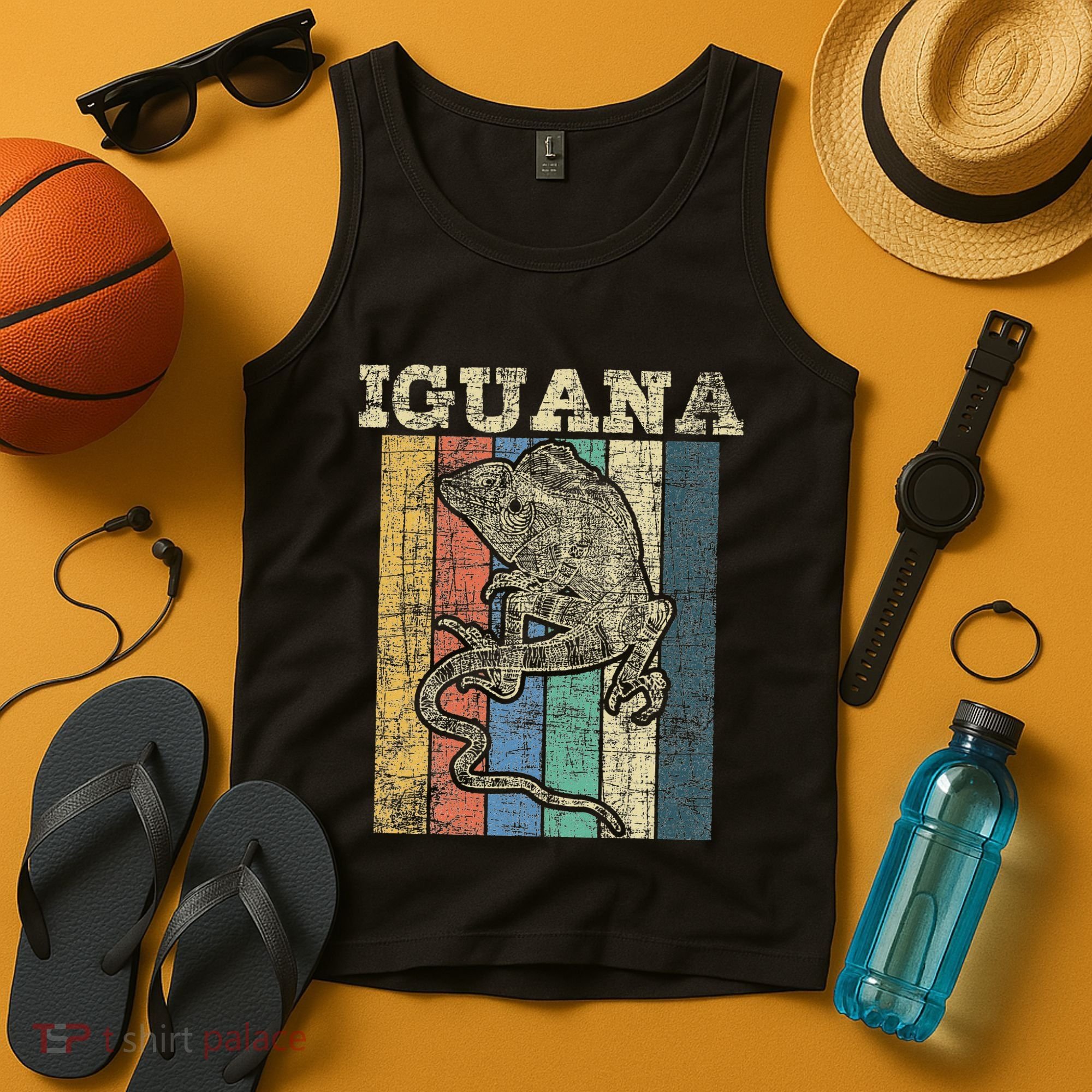 Retro Iguana Reptile Lover Herpetology Herpetologist Tank Top