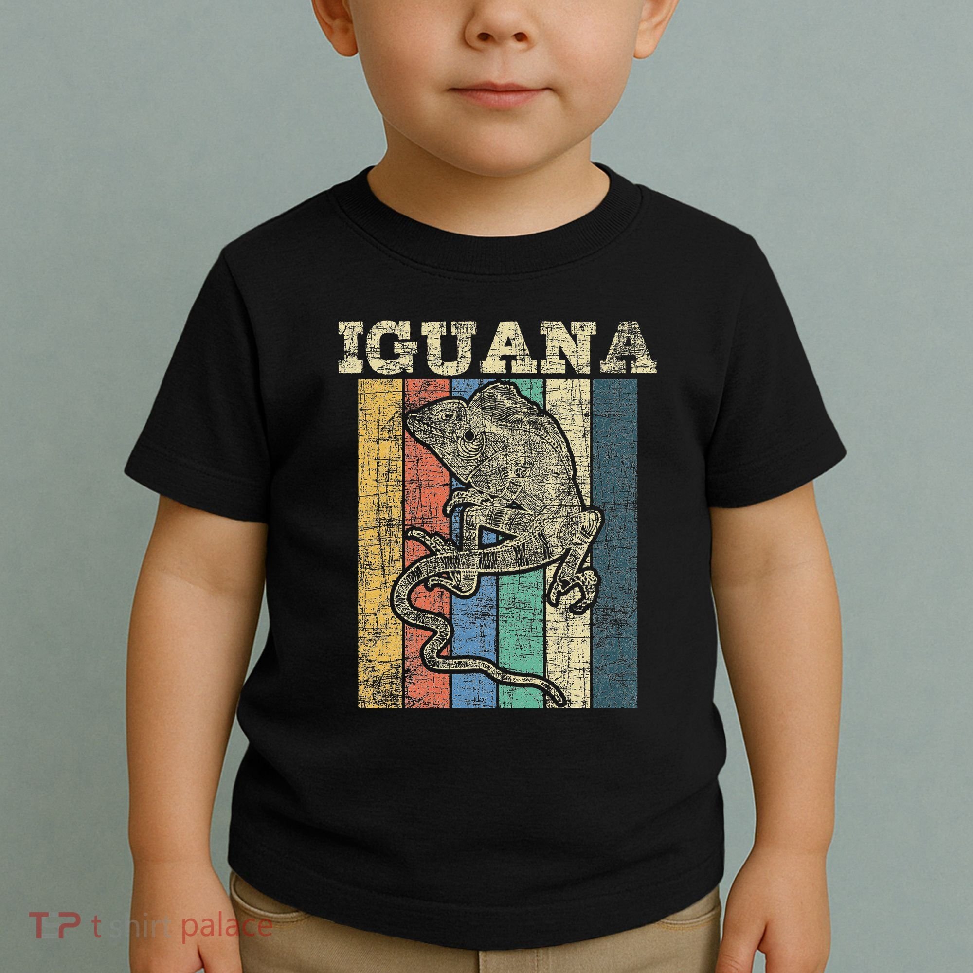 Retro Iguana Reptile Lover Herpetology Herpetologist Toddler T-Shirt