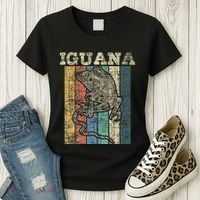 Retro Iguana Reptile Lover Herpetology Herpetologist Women's T-Shirt thumb 3
