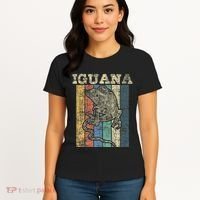 Retro Iguana Reptile Lover Herpetology Herpetologist Women's T-Shirt thumb 4