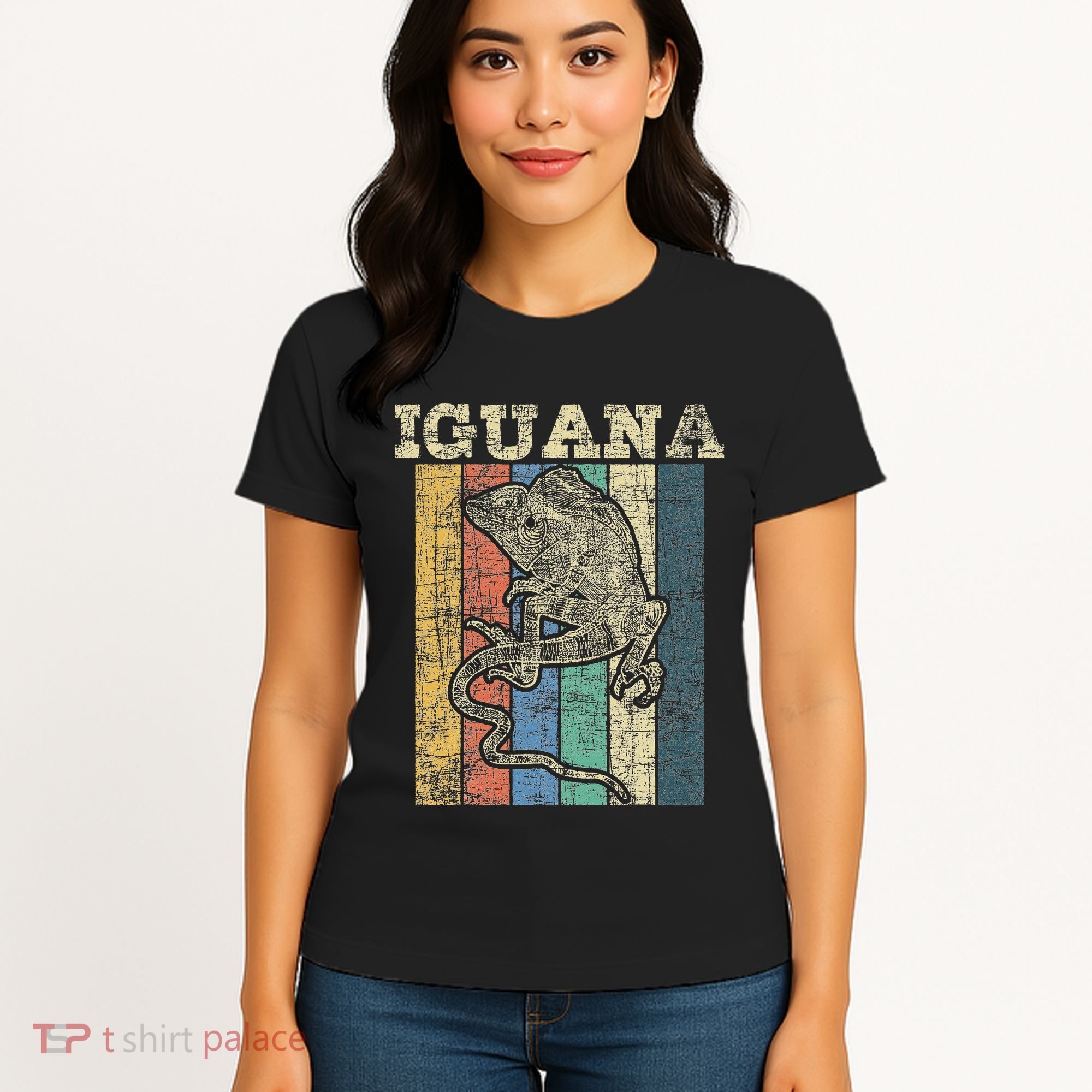 Retro Iguana Reptile Lover Herpetology Herpetologist Women's T-Shirt