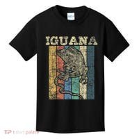 Retro Iguana Reptile Lover Herpetology Herpetologist Kids T-Shirt thumb 0