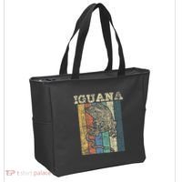 Retro Iguana Reptile Lover Herpetology Herpetologist Tote Bag thumb 2