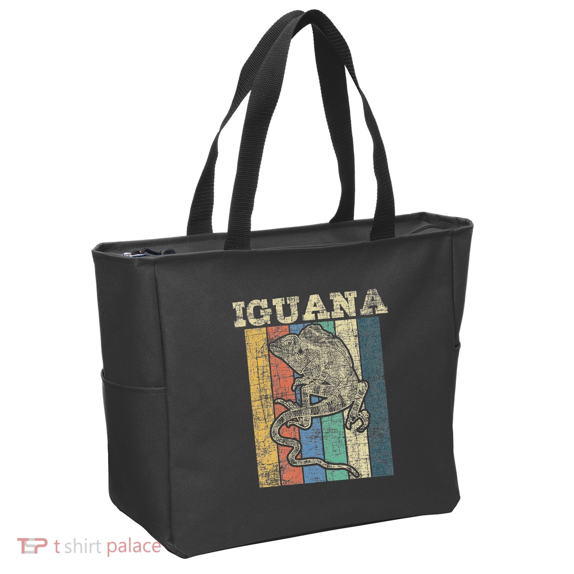 Retro Iguana Reptile Lover Herpetology Herpetologist Tote Bag